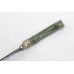 Dagger Knife Damascus Steel Blade Green Jade Stone Handle Silver Koftgiri D134
